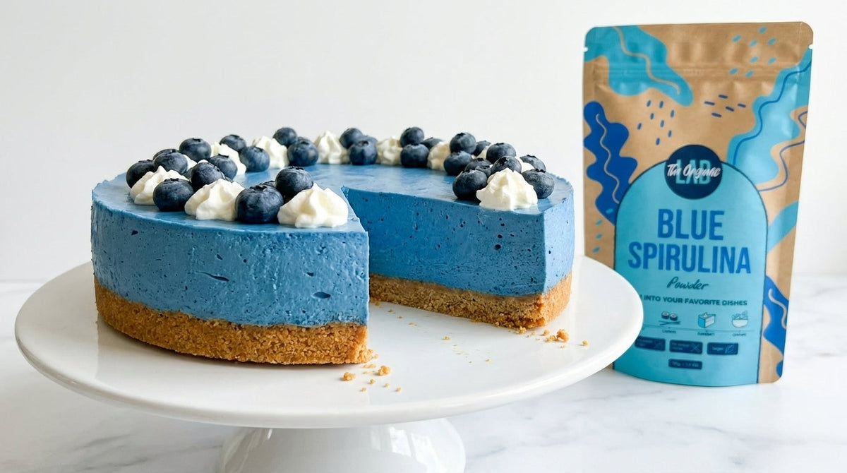 Blue Spirulina No-Bake Cheesecake Recipe