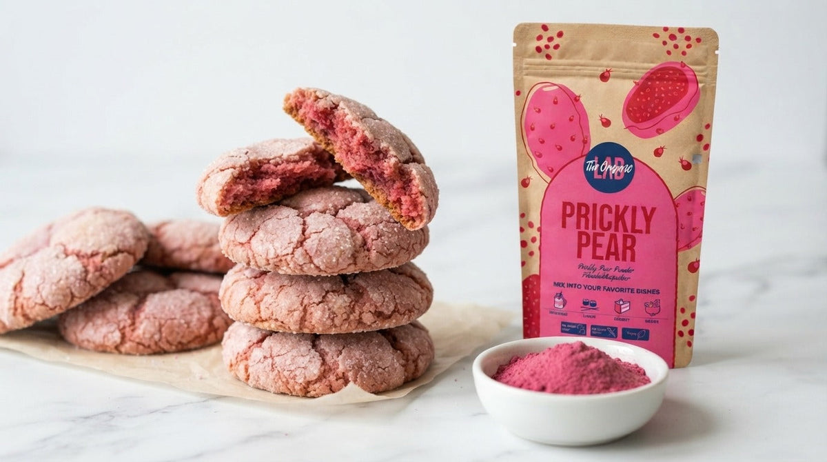 Pink Prickly Pear Crinkle Cookies – Naturally Colourful Baking Recipe