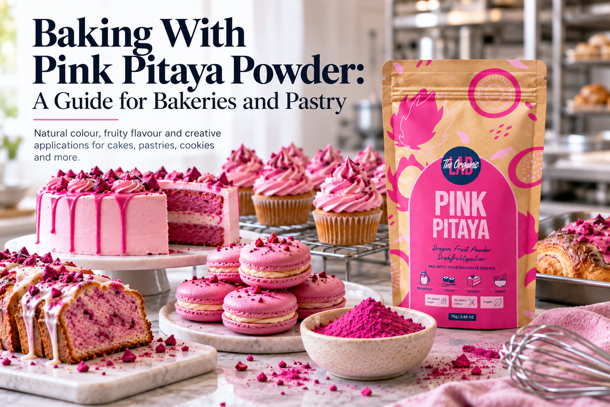 Pink Pitaya Powder for bakeries and pastry – natural dragon fruit powder for cakes, pastries, macarons and desserts