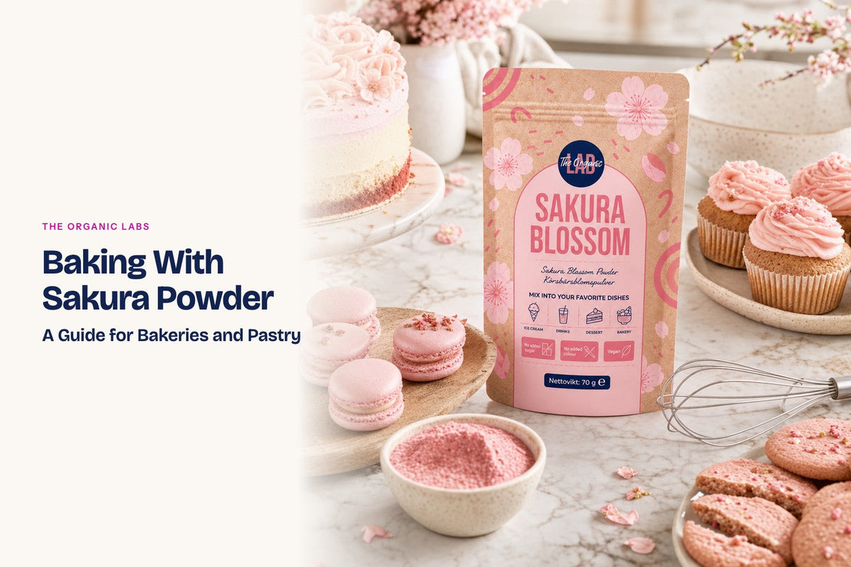 Sakura powder pack with cakes, cupcakes and macarons