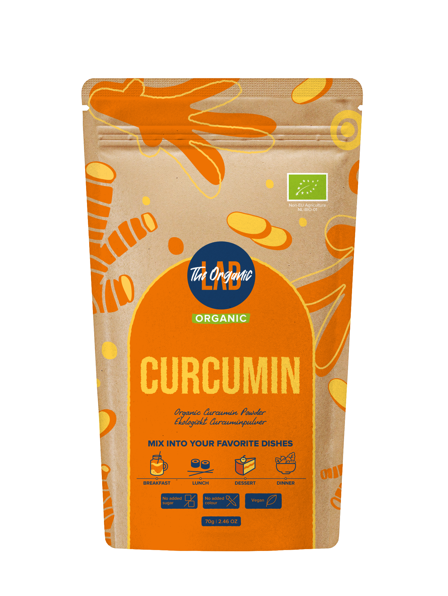 Organic Yellow Curcumin Powder