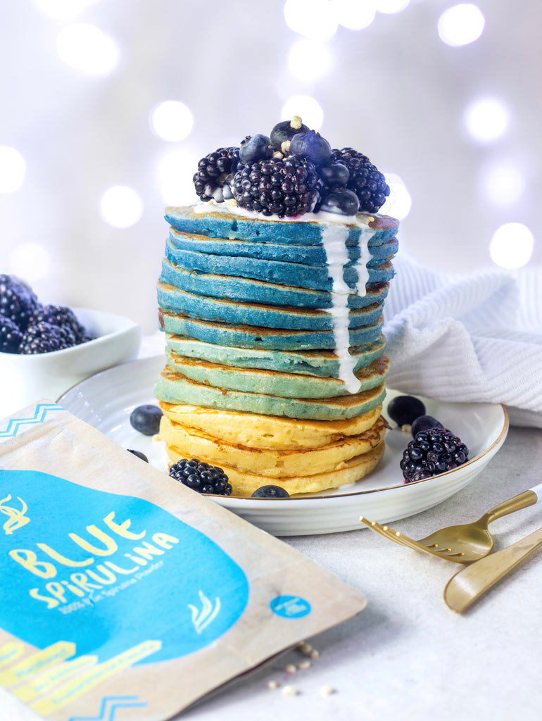 Blue Ombré Pancakes