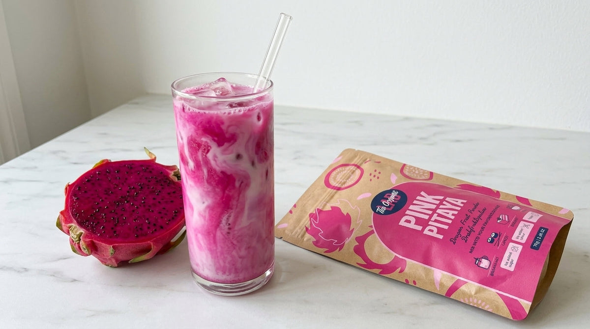 Iced Pink Pitaya Latte Recipe – Naturally Pink Dragon Fruit Latte