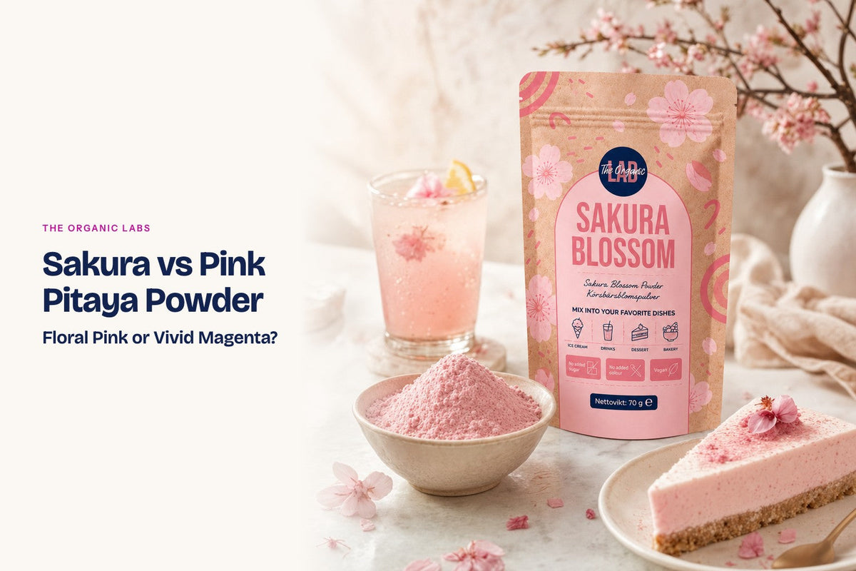 Sakura powder pack with drinks and desserts