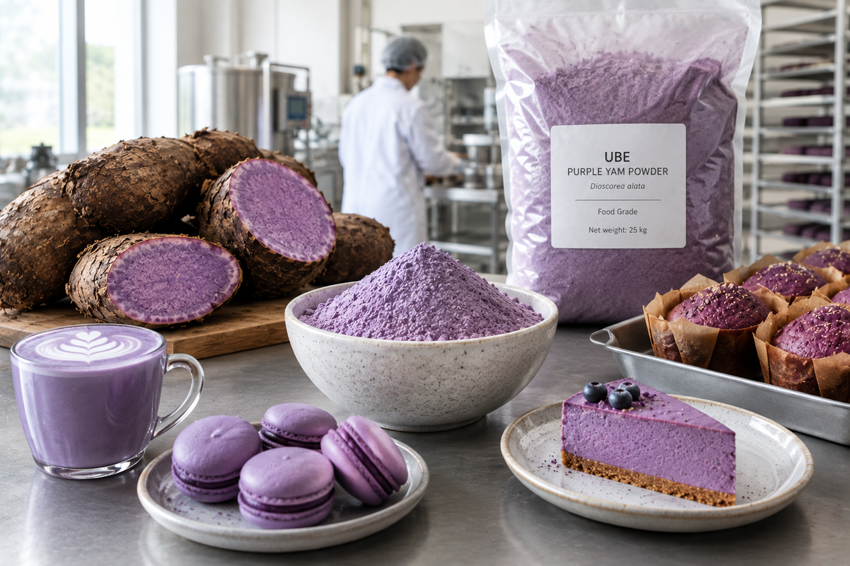 Ube powder for food manufacturers in Europe for commercial food and beverage production