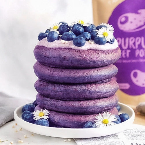 Purple Sweet Potato Pancakes
