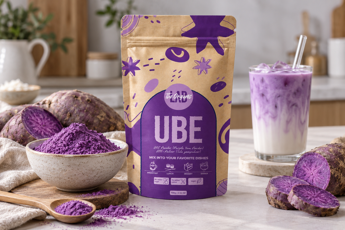Ube purple yam Dioscorea alata and Ube powder