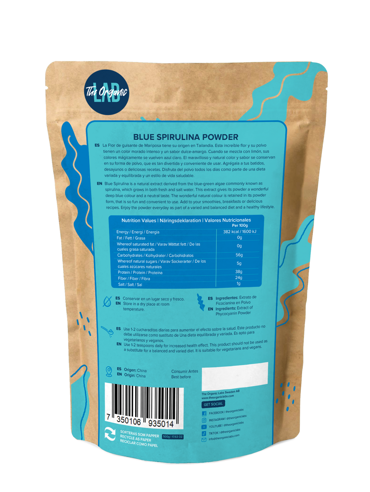 مسحوق سبيرولينا أزرق – 500g