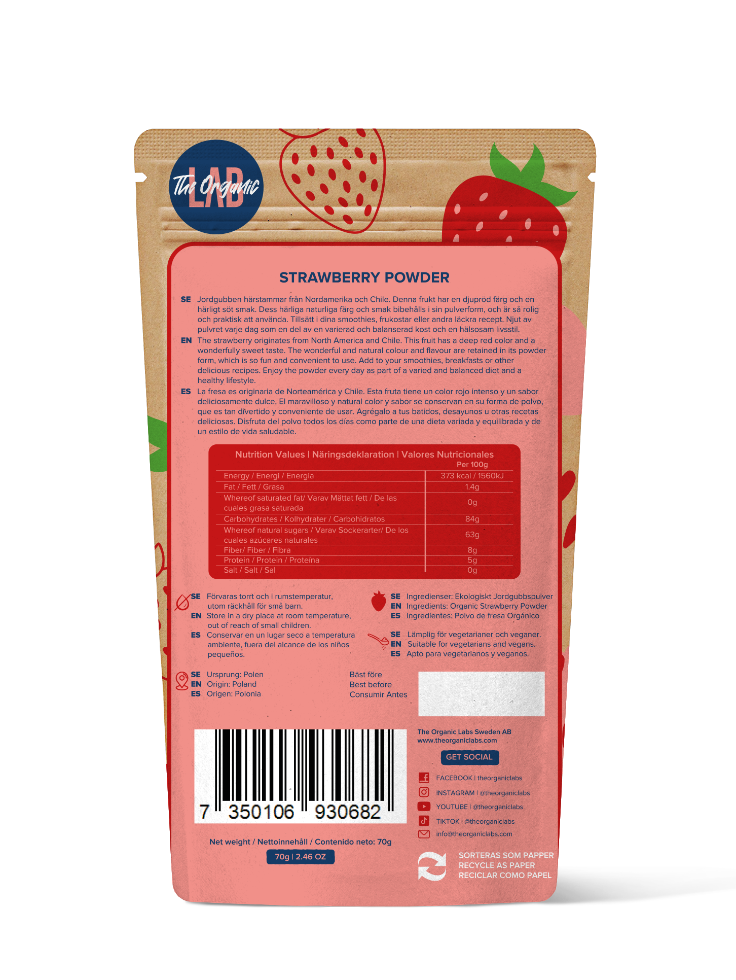 Organic Strawberry Powder