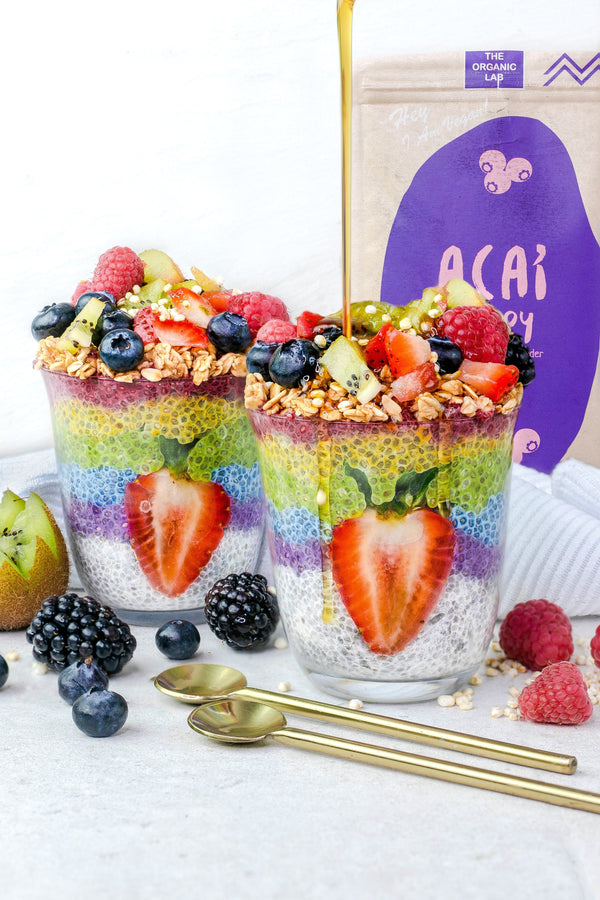 acai powder , organic acai powder , acai bowl, acai smoothie bowl , acai nicecream, acai chia pudding, acai chia