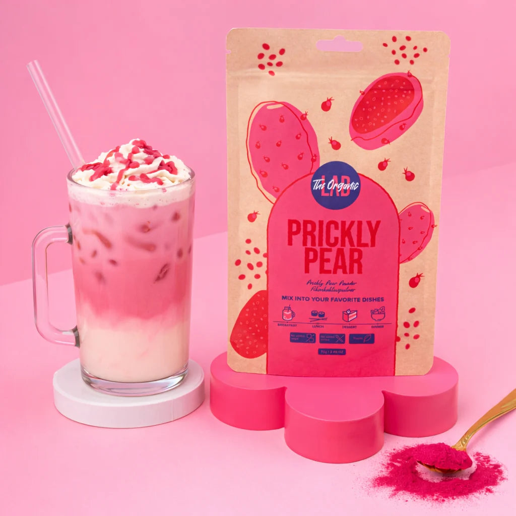 Prickly pear powder iced latte – bulk Opuntia ficus-indica powder supplier Europe