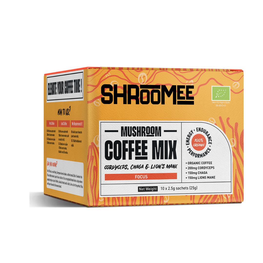 Organic Coffee Mushroom Mix Cordyceps , Chaga & Lions Mane