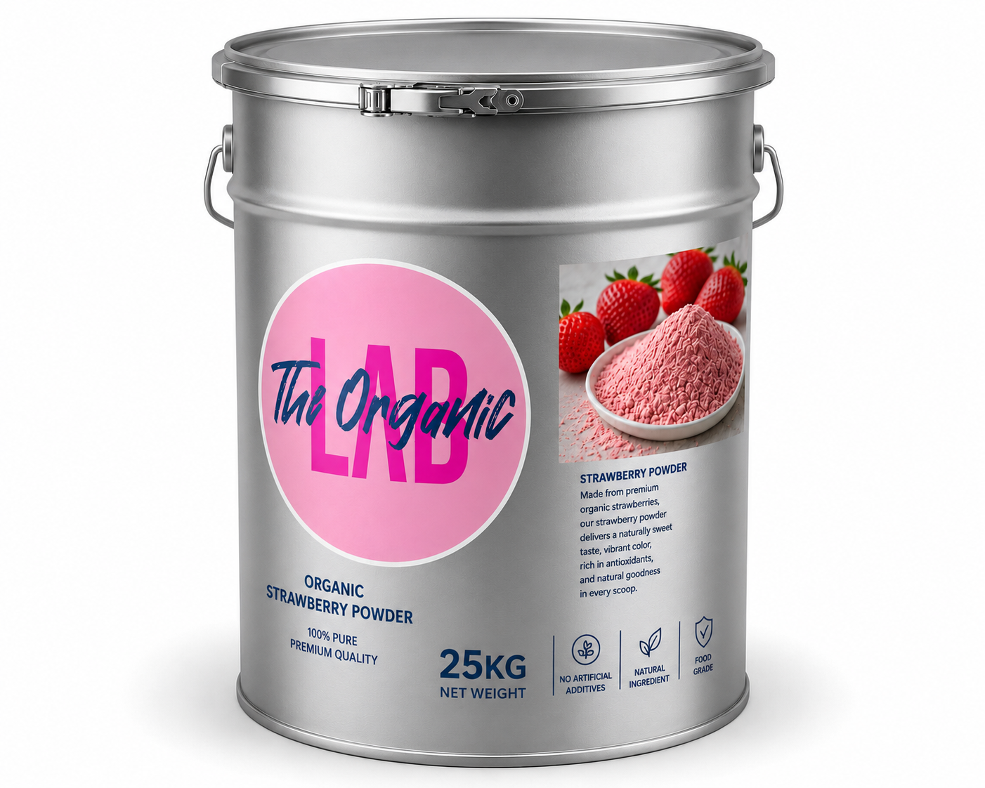 Polvere di Fragola Biologica Sfusa 25kg | Fornitore all'Ingrosso Europa