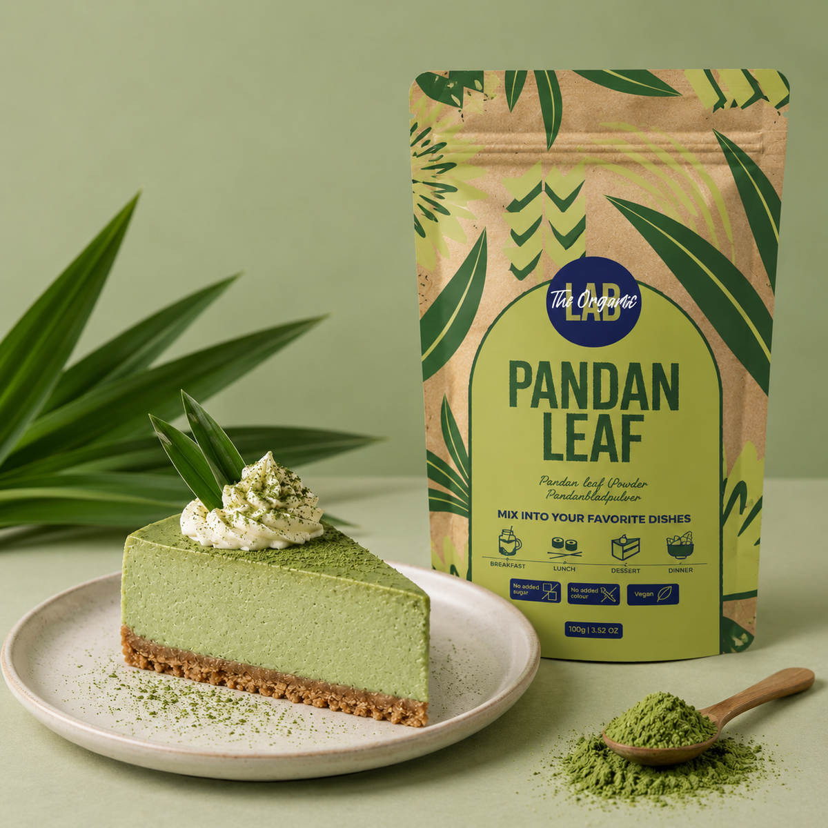 Pandan powder cake made with Pandanus amaryllifolius – bulk pandan powder supplier Europe