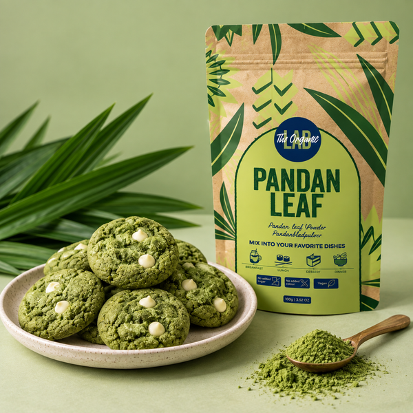 Pandan cookies made with pandan leaf powder