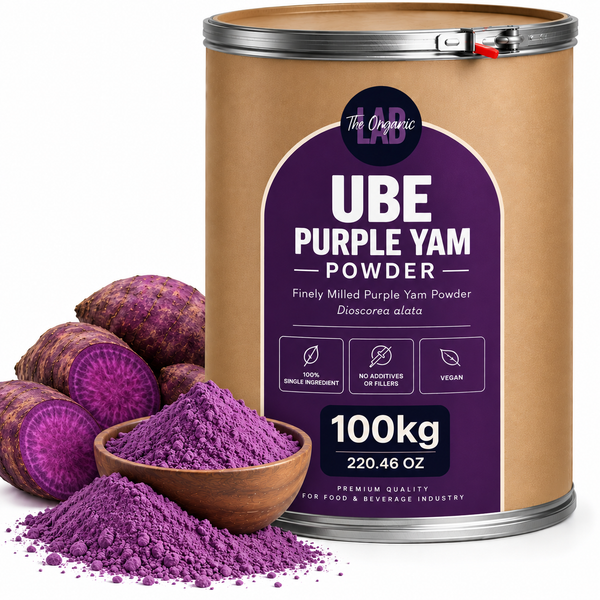 Bulk ube purple yam powder in a 100 kg drum – Dioscorea alata
