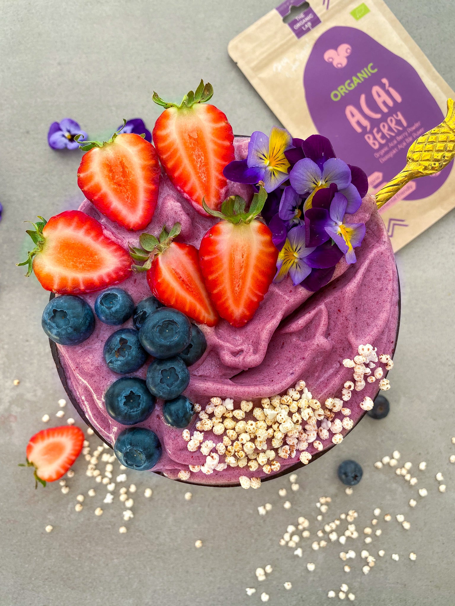 Organic Acai Powder Antioxidant-Rich Superfood for Vibrant Bowls
